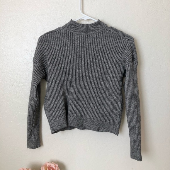 Raya Gray Knit Mock Neck Sweater Women's Size Small - Picture 1 of 5